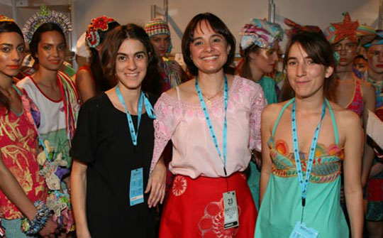 La diseñadora Mariana Cortés, en la presentación de la colección de Proyecto Nido en la edición del Fashion Buenos Aires.