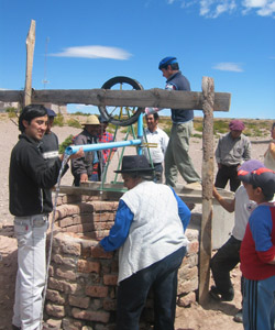 Bomba de soga instalada en Salta.