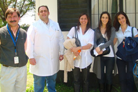 El grupo responsable de llevar adelante la Posta Sanitaria Las Lilas.