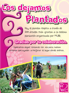 Muaa: afiche de la campa&ntilde;a 'Los dejamos plantados'.
